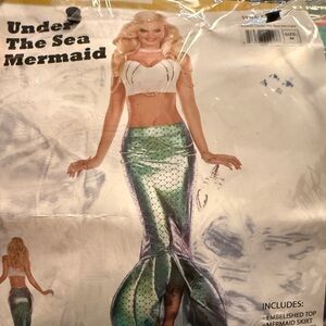 Mermaid Costume with Embellished Top and Skirt